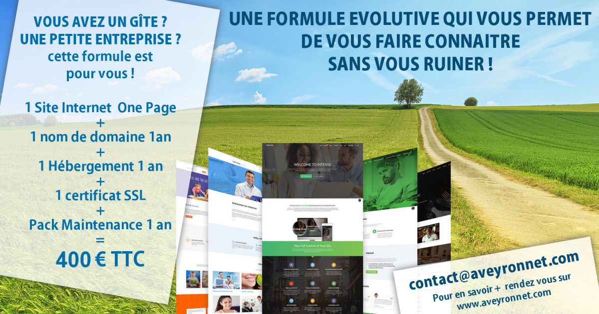 site web pas cher en aveyron